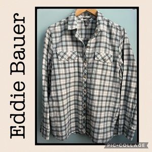 Eddie Bauer Classic Fit Plaid Flannel Size XL